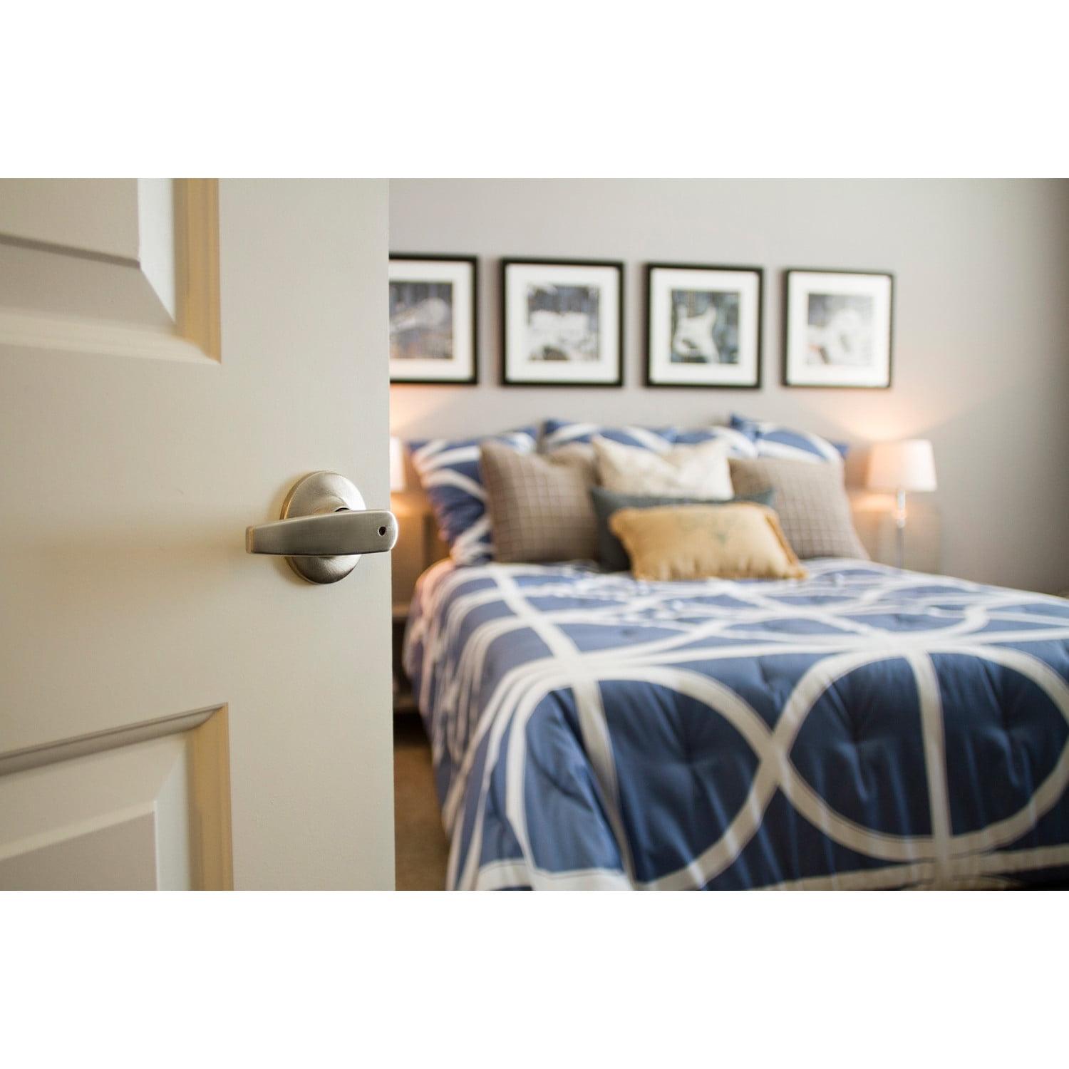 Design House Delavan Passage Hall and Closet Door Lever, Satin Nickel