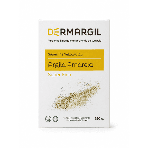 DERMARGIL Superfine Yellow Clay Face Mask – Premium Natural Skincare – 8.8 oz (250g)