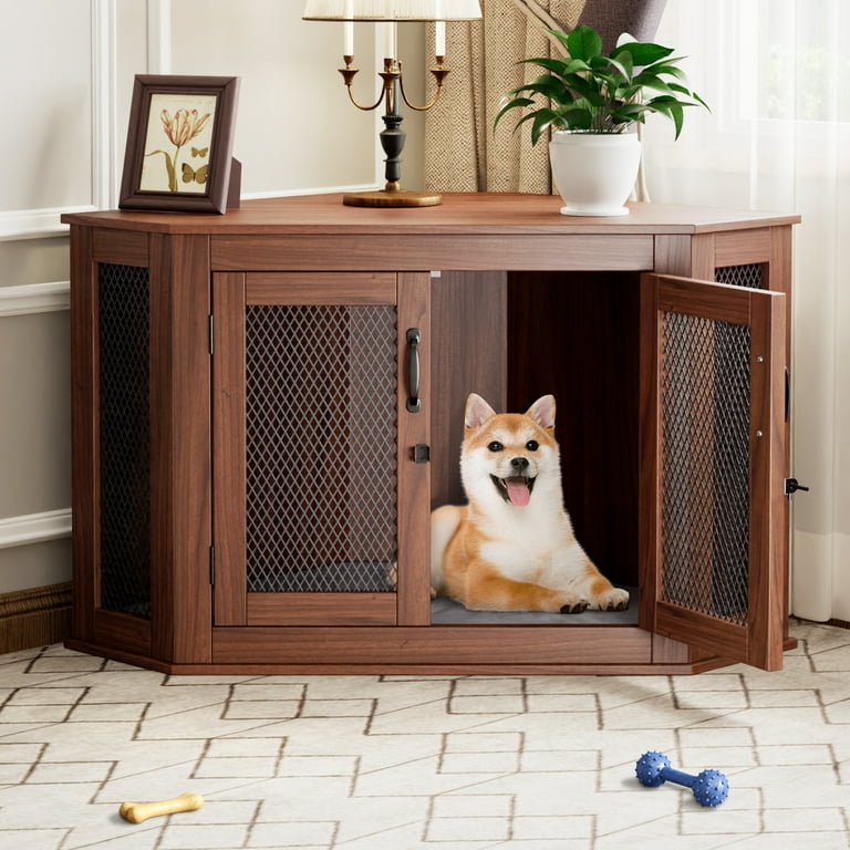 Corner Dog Crate Furniture 52