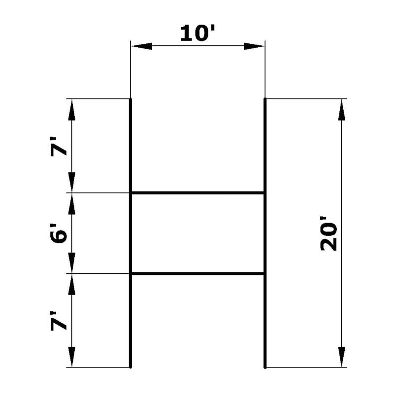 10 Pack H Frame Wire Stakes 20 x10 inch 9 Gauge Galvanized Wire -Yard Sign Stakes Fit for 4mm, 5mm Corrugated Signs, Heavy Duty Metal Step Stakes