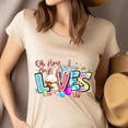 thumbnail image 4 of Oh How He Loves Us Christian T-Shirt for Men and Women, Maroon, Size 3XL, 4 of 6
