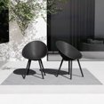 thumbnail image 3 of 2xhome Set of 2 Modern Perforated Egg-Shaped Dining Accent Chairs, Breathable Polka Dot Bowl Pod Pattern for Indoor or Outdoor Use, Black, 3 of 11