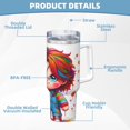 thumbnail image 6 of Chucky 40 Oz Tumbler With Handle And Straw Double Wall Stainless Steel Sublimation Tumbler With Handle Leakproof,Bpa-Free,Keep Cold Hours, 6 of 9