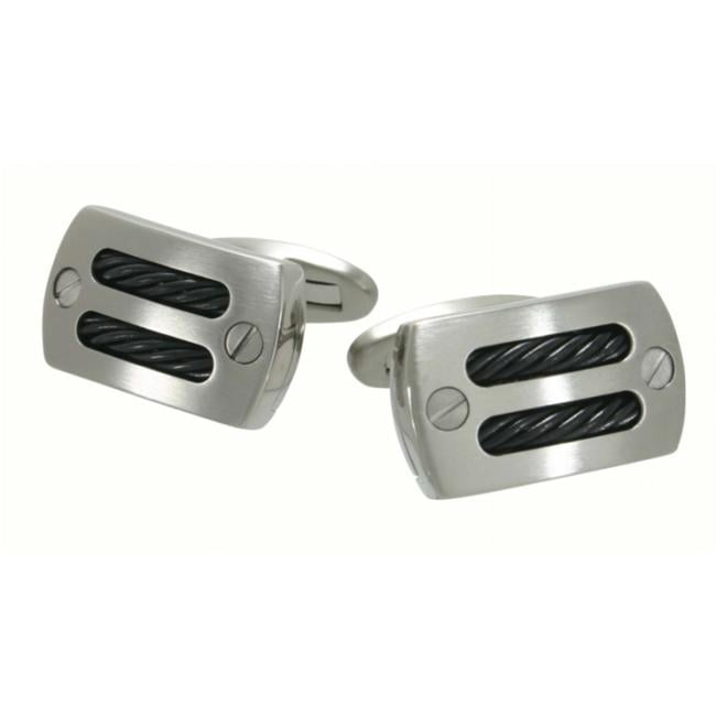 Rising Time TCL-4061-01 Titanium Cuff Link- Twist Collection