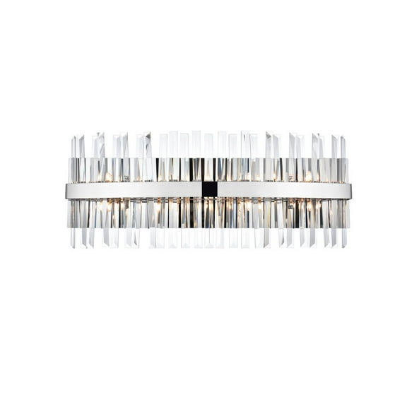 Serephina 30 inch crystal bath sconce in chrome