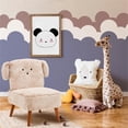 thumbnail image 3 of Michael Amini Faux Fur Puppy Accent Chair in Stone Natural and Capri Wood, 3 of 8
