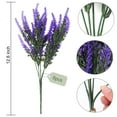 thumbnail image 4 of Spencer 8 Bundles Artificial Flowers Purple Flowers Lavender Bunch Plastic Faux Plants for Home Table Indoor Outdoor Decor, 4 of 11