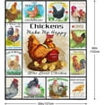 thumbnail image 2 of Cute Chicken Blanket, Soft Fuzzy Flannel Plush Chicken Gifts Throw Blanket for Couch Sofa Bed Chicken Decor, Funny Colorful Rooster Blankets for Baby Kids All Season 60"x50", 2 of 6