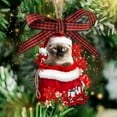 thumbnail image 2 of Siamese Cat Christmas Ornament – Holiday Pet Gift & Wooden Xmas Tree Hanging Décor, 2 of 3