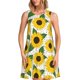 thumbnail image 1 of Fotbe Sunflowers Vestido de Verano sin Mangas para Mujer – Vestido Midi Línea A, Estilo Camiseta Floral, Vestido Playero Casual y Fluido, 1 of 7