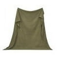 thumbnail image 5 of Great Bay Home 100% Cotton Soft All-Season Waffle Weave Knit Blanket  (Full / Queen, Olive Green), 5 of 5