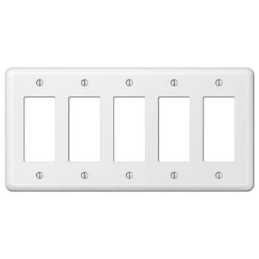Amerelle PRO 2-Gang Stamped Steel Toggle Switch Wall Plate, White 