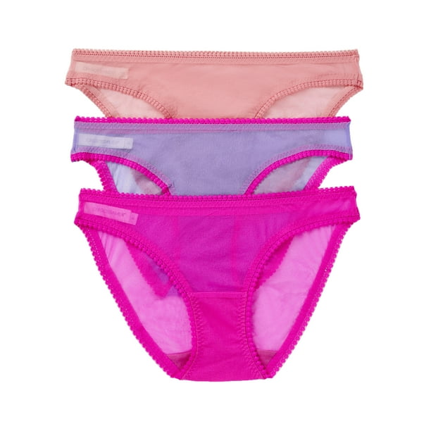 OnGossamer Womens Mesh Hip Bikini 3Pack Style3202P3