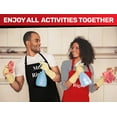 thumbnail image 6 of Prazoli His and Hers Aprons for Couples Mr Right Mrs Always Right Engagement and Bridal Shower Gift for Bride, Black & Red Apron Set of 2, 6 of 9