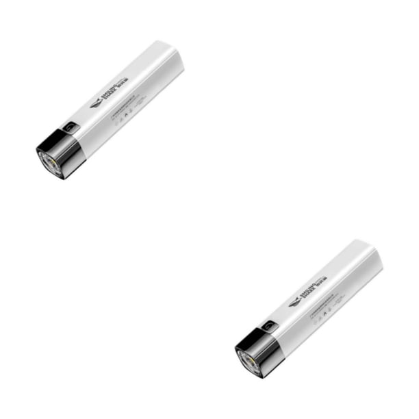 Linterna de Alto Brillo Recargable Advancent Carga USB Blanco 2Conjunto