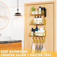 thumbnail image 3 of Over The Door Hooks Organizer  Coat Rack Storage Hanger Towel Of For Bathroom Bedroom Kitchen Office (gold 4-tier), 3 of 8