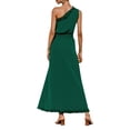 thumbnail image 3 of Gvmfive Women Dresses Frill Open Shoulder Belted Long Dress Party Evening, 3 of 4