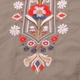 thumbnail image 4 of 3/4 Sleeve Embroidered Tops for Women Summer Spring Dressy Casual Plus Size Cotton Linen Shirts Bohemian V Neck Tunic Peasant Fashion Blouses Clothes, 4 of 5