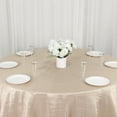thumbnail image 4 of BalsaCircle 132" Beige Crinkled Accordion Taffeta Round Tablecloth Wedding Party Events Decorations Supplies, 4 of 8