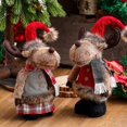 thumbnail image 2 of Muñeco de peluche de pie de alce navideño, decoraciones navideñas, juguetes de peluche, adornos, decoración para fiestas navideñas (1 unidad, rojo), Sailing Electrónica, 2 of 4
