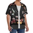 thumbnail image 4 of Wukai Butterfly with Fowers Men's Casual Short-Sleeve Button Down Shirt - Lightweight Summer Dress Shirt for Daily Wear-, 4 of 7
