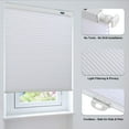thumbnail image 4 of LazBlinds Cordless Cellular Shades, No Tools No Drill Light Filtering Honeycomb Shades Pleated Blinds for Windows, 48'' W x 48'' H, White, 4 of 6