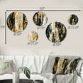 thumbnail image 4 of Designart "Royal Blue Gold Damask Dream" Damask Round Wall Art Set Of 5 - Gold Bohemian Wall Living Room Decor Set, 4 of 6