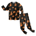 thumbnail image 6 of Futezty Girls Boys Halloween Pajamas Pumpkin Print Pjs Kids Ghost Sleepwear Clothes Sets Cute Graphic Holiday Sleepwear 2T-9T, 6 of 7