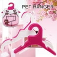 thumbnail image 1 of Flmtop 10Pcs Plastic Dog Puppy Cat Clothes Hanger Rack Storage Organizer Pet Supplies Rose Red, 1 of 9
