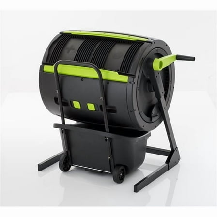 RSI- Two Stage 65 Gallon Compost Tumbler with Easy Turn Kit and Cart