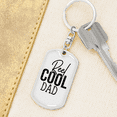 thumbnail image 6 of Reel Cool Dad Fishing Plain Stainless Steel or 18k Gold Premium Swivel Dog Tag Keychain, 6 of 10