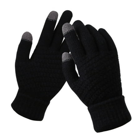 

Stylish Women Winter Soft Warm Knitted Stretch Full Finger Touch Screen Gloves