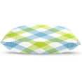 thumbnail image 3 of Blue Green Diagonal Plaid Velvet Oblong Lumbar Plush Throw Pillow Cover/Shams Cushion Case - 16x24in - Decorative Invisible Zipper Design for Couch Sofa Pillowcase Only, 3 of 5