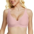thumbnail image 5 of TEVEQ 3Pc Jelly Bras for Women No Underwire Tshirt Push Up Bralettes Deep V Soft Cozy Plunge Everyday Bra,Wireless Full Coverage Seamless Bras Buttery Soft T-Shirt Bra Supportive Comfortable Bra, 5 of 8