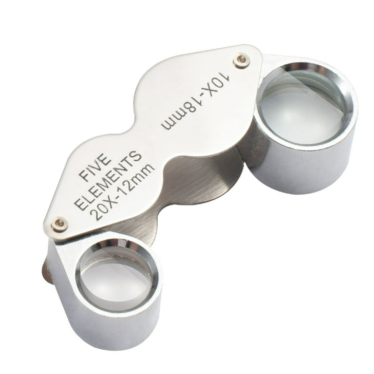 Jewelers Loupe with Twin Lens, 10x 20x Magnifier for Gems Stones, Jewelry  Magnifying Glass