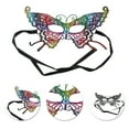 thumbnail image 3 of Unique Bargains Halloween Christmas 1 Pc Butterfly Half Face Party Mask for Masquerade Party Colorful Lace, 3 of 5