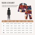 thumbnail image 3 of Xecao Cultural Silhouette Journey Print Women Pajamas Set Soft Sleepwear Pjs long Sleeve Button Down Nightwear with Long Pants, 3 of 6