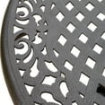 thumbnail image 5 of Noble House Table Ronde en Aluminium Moulé Bronze Martelé pour Extérieur avec Design Résistant aux Intempéries, Bronze, 5 of 5