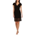 thumbnail image 3 of Adrianna Papell V-Neck Lace Pintuck Sheath Jersey Dress, 3 of 5