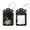 multicolored 1, variant on PhooArto 2 Pack Leather Luggage Tag with Stainless Steel Loop, Moon Flowers Pattern Baggage Handbag Travel Suitcase Tags with Name ID Card Perfect to Quickly Spot Luggage Suitcase