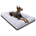 thumbnail image 1 of Cama lavable de lujo para perros grandes, alfombrilla de jaula de 36 pulgadas, cómoda y esponjosa, antideslizante para perros de hasta 70 libras, 36 x 23 pulgadas, color gris, 1 of 6