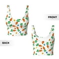 thumbnail image 6 of Goofa Cute Carrot Printed Sports Bras for Women, High Impact Running Bra Workout Crop Tank Tops Longline Sports Bra Push up-XX-Large, 6 of 9