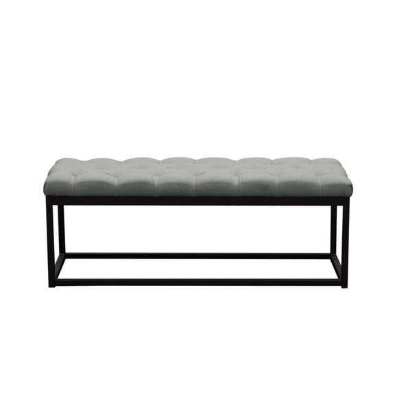 Diamond Sofa Mateo Tufted Living Room Bench in Gray