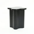 thumbnail image 6 of LuxenHome Black Modern Cloverleaf MDF Wood Side Table, 6 of 6