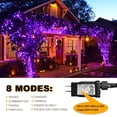 thumbnail image 2 of Luces navideñas Weillsnow, 164 pies, 500 LED, color morado, 8 modos, 2 of 8