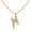 Gold, variant on Bling Lightning Bolt CZ Iced Out Necklace for Men,Fake Diamond Thick Cuban Link Chain Rapper Hip Hop Custume Jewelry 18K Gold/Platinum Plated with Sparkly Lightning Charms