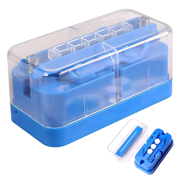XIRQI Pill Cutter,Pill Splitter with Stainless Steel Blade,Precise Pill Cutters for Small or Large Pills Professional,Blue