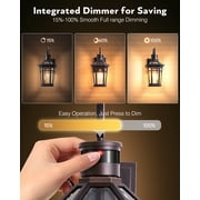OPAXIS Motion Sensor Outdoor Porch Lights, 2 Pack Oil Rubbed Bronze Exterior Light Fixture, Dusk to Dawn Outdoor Lighting Wall Mount for Patio, Garage