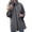 Dark Gray, variant on Baberdicy Women's Solid Color Rain Jacket, Lightweight Packable Hooded Windbreaker with Pockets , Hooded Rain Jacket, Waterproof Hiking Shell, Outdoor Windbreaker Beige L