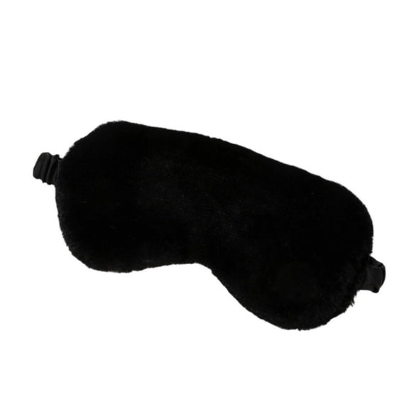 Cloud-Soft Plush Sleep Mask with Adjustable Strap Hygge Lifestyle Eye Cover Double-Layer Satin Lining Thermal Insulation Blindfold for Travel Meditation Women Men